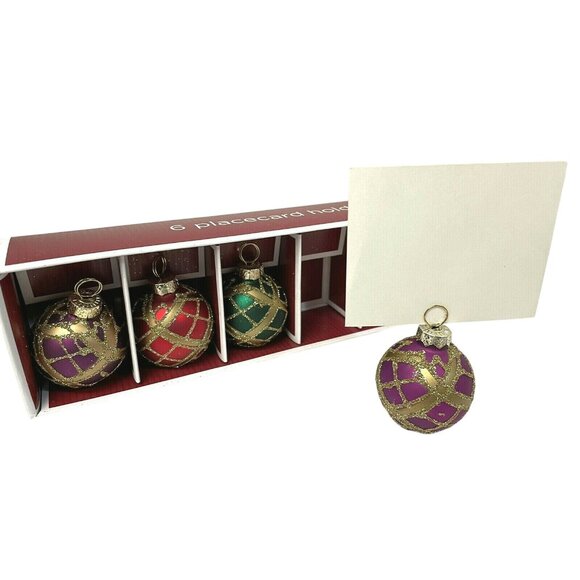 Set Of 6 Target Holiday Placecard Holder Ornaments - Picture 1 of 7